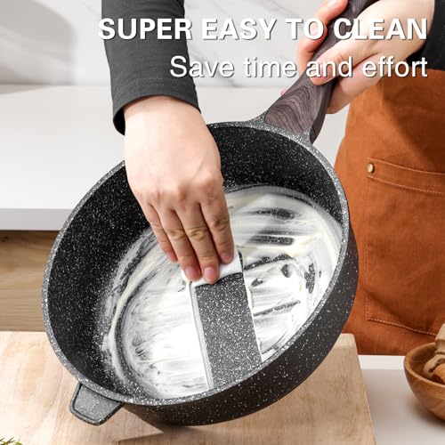 10 11 12 Inch Deep Frying Pan with Lid