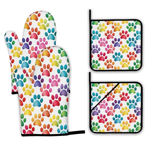 Abstract Daisy Flower Oven Mitts and Pot Holders