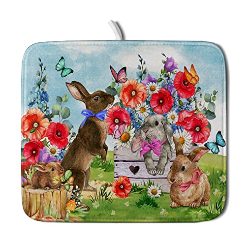 Microfiber Dish Drying Mat Absorbent Dish Rack Mat Kitchen Countertop Drainer Pad