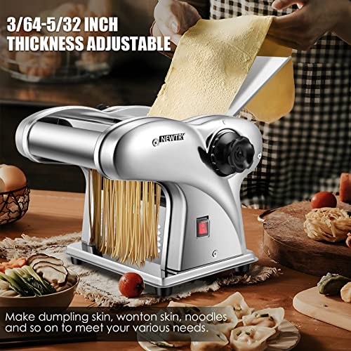 Electric Pasta Maker Noodle Machine (2.5mm Round+4mm Flat+9mm Wide Noodle)