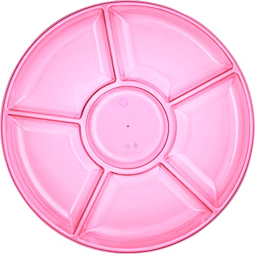 6 Sectional Round Plastic Serving Tray