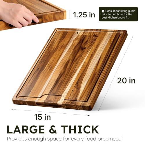 20 x 15 in Teak Cutting Board (20"L x 15"W)