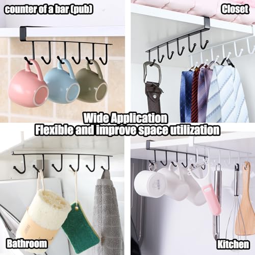 6PCS Mug Hooks Under Cabinet