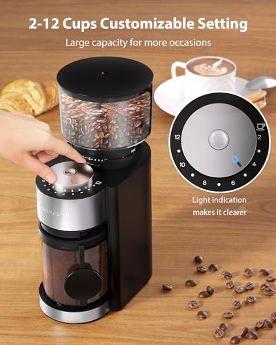 Aromaster Burr Coffee Grinder (Titanium Black)