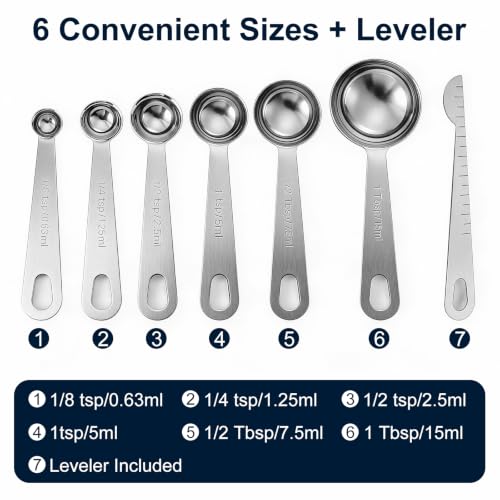Measuring Spoons Set (Silver / Spoons of 7)