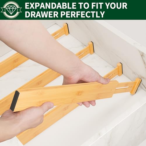 Bamboo Drawer Dividers 2.6" High