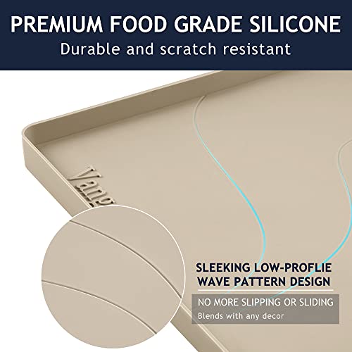 Heavy Duty Silicone Under Sink Mats for Kitchen Waterproof 22" x 22" (Beige / 22'' x 22'' x 1'')