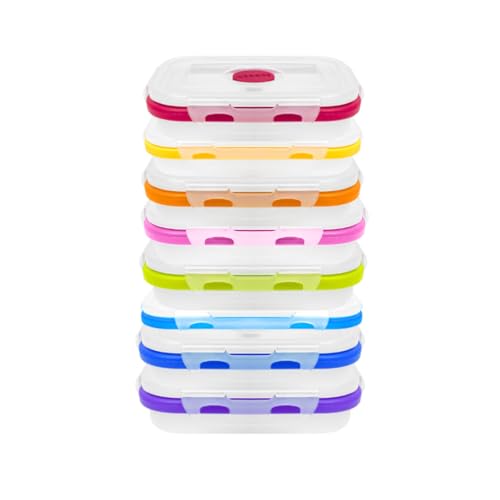 Collapsible Food Storage Containers with Lids