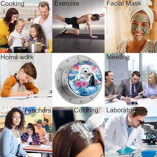 Polar Bears and Penguins Kitchen Timer Mechanical No (Style-7 / One Size)