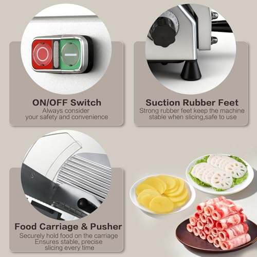 12 inch Commercial Meat Slicer 270W 0 (Silver / 12 inch)