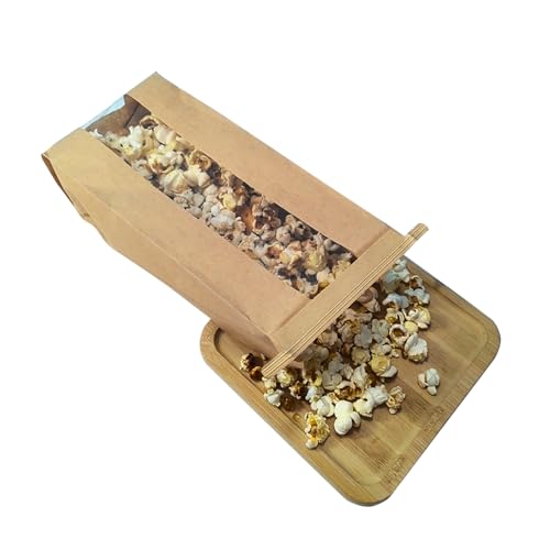 Kraft Paper Bread Bags Loaf Bags with Window Homemade Baked Packaging Storage Bags for Bake Cookie Treat
