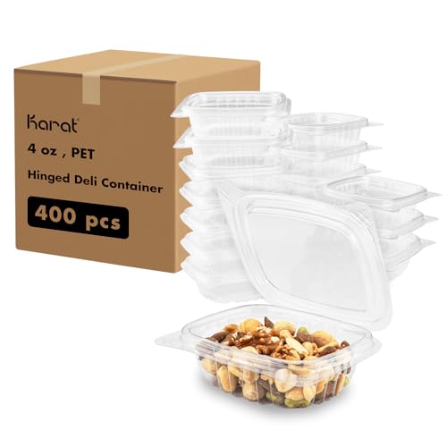 PET Hinged Deli Containers with Lids