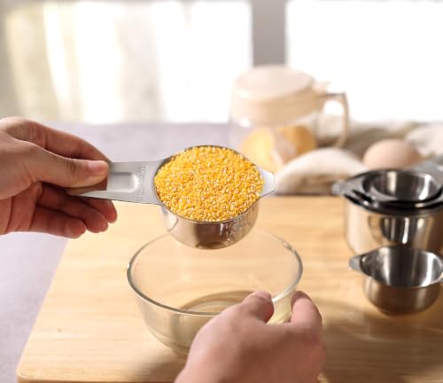 Stainless Steel Measuring Cups and Spoons Set