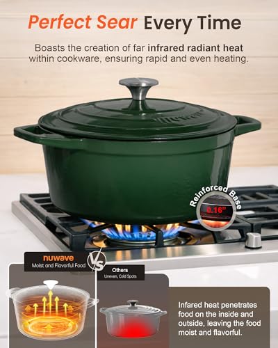 6QT Cast Iron Dutch Oven Pot with Lid
