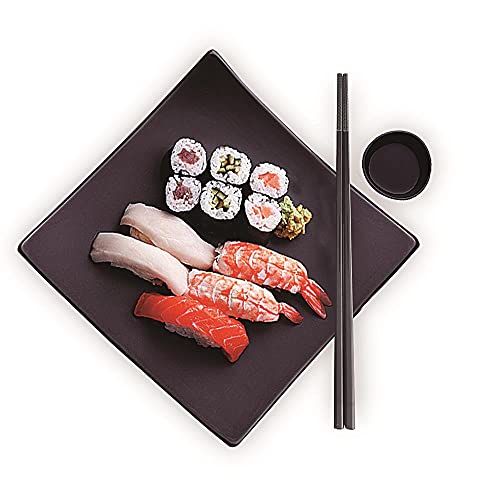 Metal Chopsticks Reusable Titanium Plated Stainless Steel Japanese Korean for Food & Cooking 9.5Inch Non