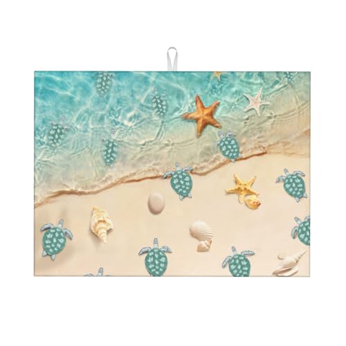 Cute Dish Drying Mat for Kitchen Counter Washable Absorbent Drying Pad Mat Kitchen Decor