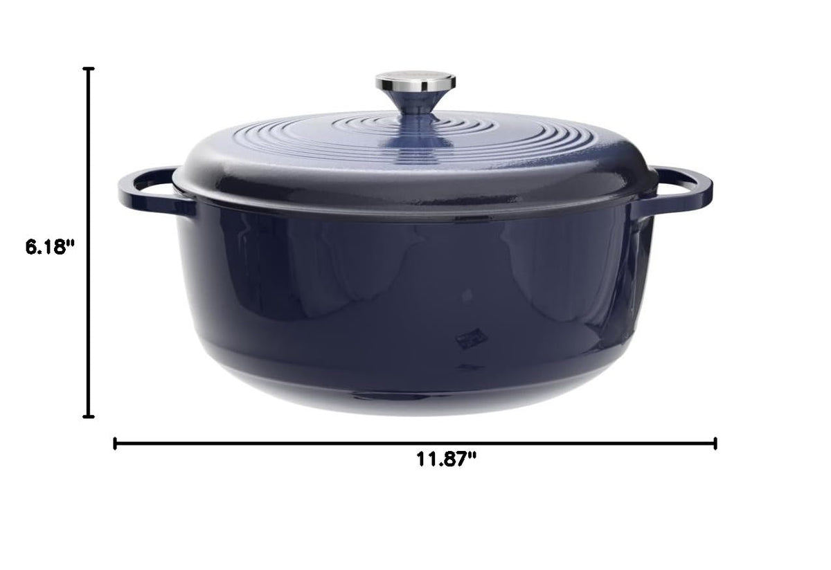 Essential Enamel Cast Iron Dutch Oven (Indigo)