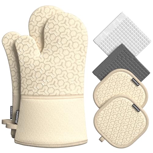 Oven Mitts and Pot Holders Sets 6pcs