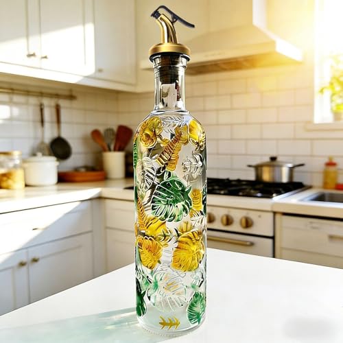 1 Pcs Olive Oil Dispenser Bottle for Kitchen (One colorful circle)