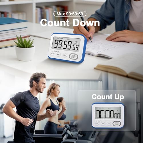 Digital Kitchen Timer Magnetic Loud Alarm (Blue)