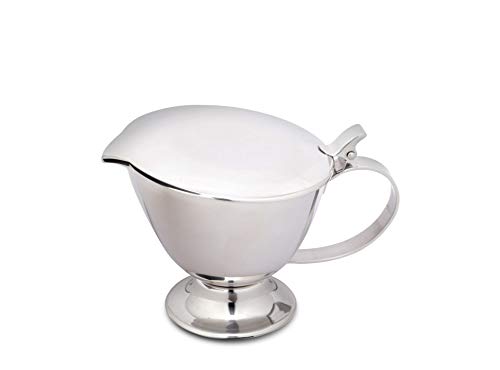 15880 Gravy Boat with Lid 450 ml Stainless Steel Silver Dimensions