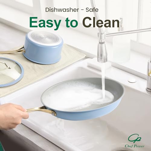 Ceramic Frying Pan (Light Blue)