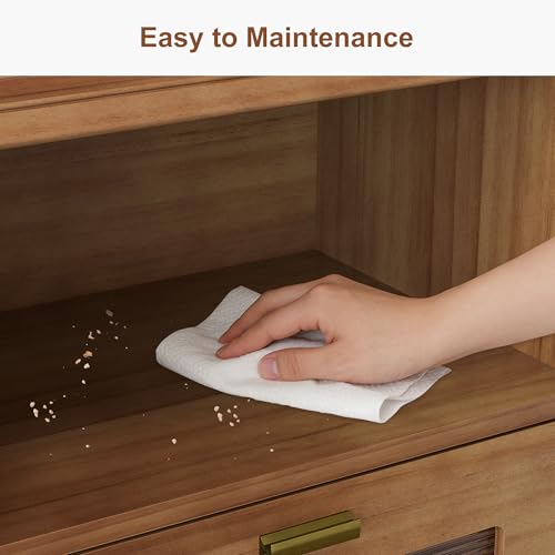 Roll Top Bread Box for Kitchen Countertop (Retro Brown)