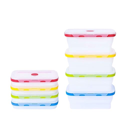 Collapsible Food Storage Containers with Lids