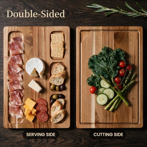 17" x 11.8" Food Safe Acacia Cutting Board (1-Piece Set)