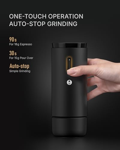 Portable Conical Burr Coffee Grinder (Whirly 01S Black)