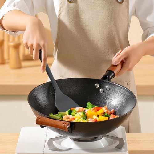 Silicone Kitchen Cooking Utensils Set (Dark Gray)