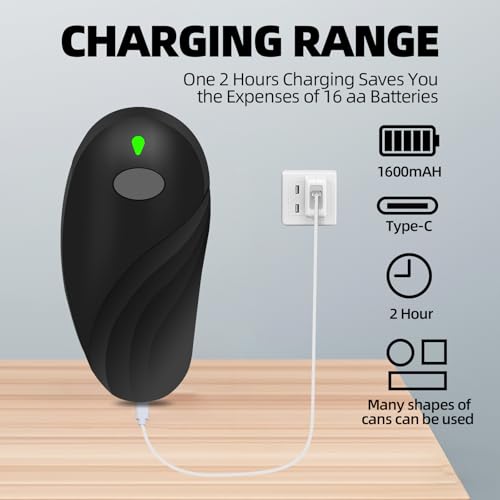 Rechargeable Auto Electric Can OpenerTouch Side Cut Opener Open Your Cans with A Simple Press of Button