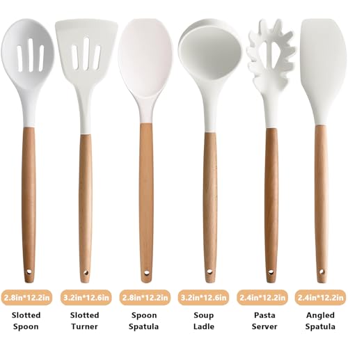 Kitchen Cooking Utensils Set 6Pcs Non (Standard 6-Piece Set / White)