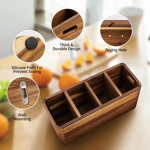Kitchen Utensil Holder with 4 Compartments