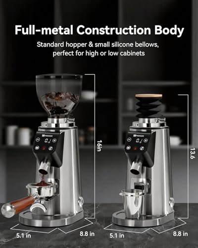 64mm Flat Burr Coffee Grinder (Stainless Steel Flat Burrs)