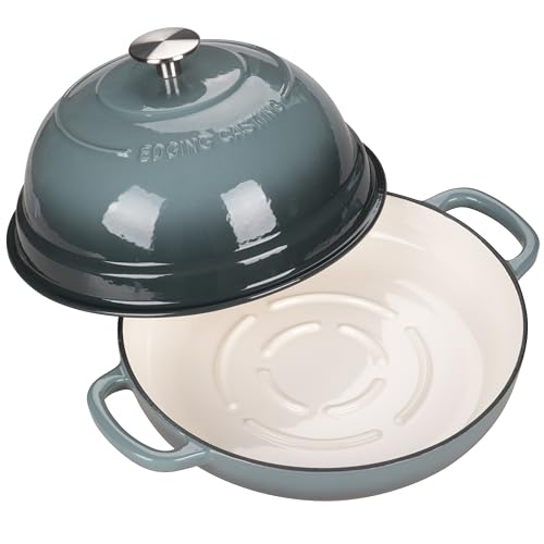 Enameled Cast Iron Dutch Oven Pot with Lid (Slateblue)