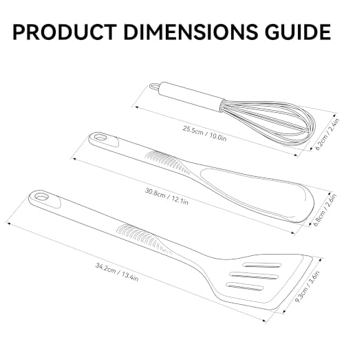 Silicone Cooking Utensils Set (Cream White)