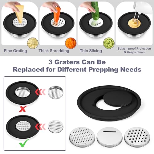 Mixing Bowls Stainless Steel Salad Bowl with Lid & Graters