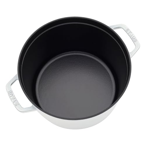 Cast Iron 7 qt Round Cocotte (7-qt Round / White Truffle)