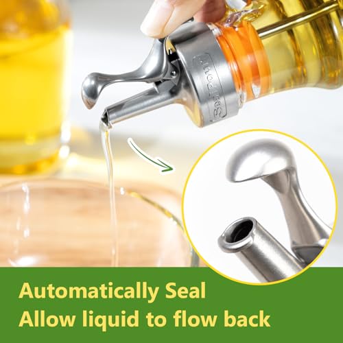 Premium Olive Oil Dispenser Bottles for Kitchen with Pourer