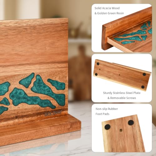 Magnetic Knife Block (Brown+Green)
