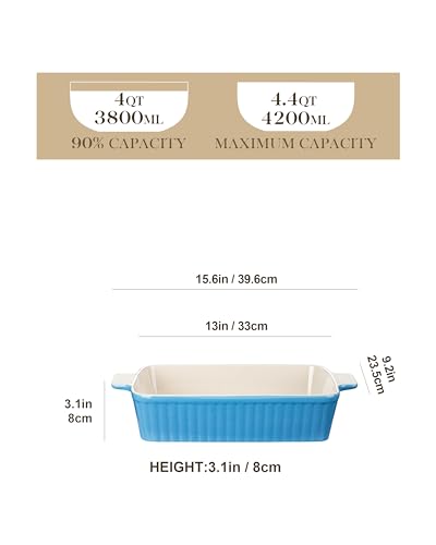 9x13 Large Casserole Dish for Oven