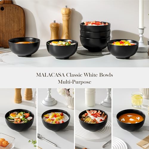 26 OZ Porcelain Soup Bowls Set of 4