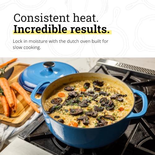 Essential Enamel Cast Iron Dutch Oven (Caribbean Blue)