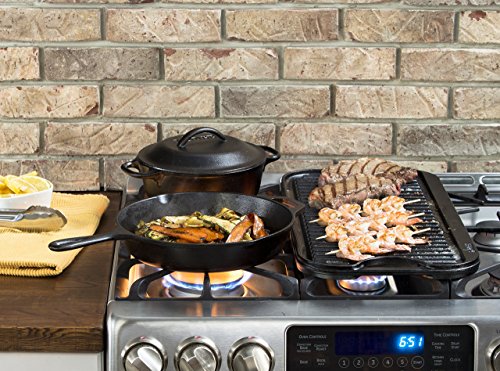 Pre Seasoned Cast Iron Dutch Oven with Bail Handle (7 Quart)