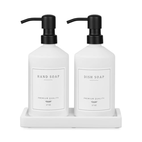 Glass Kitchen Soap Dispenser Set
