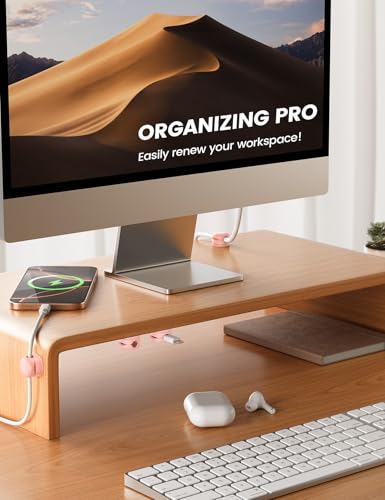 Rotatable Desk Cord Organizer Cable Management Holder Clips