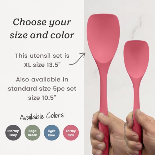 Starpack Like a Boss XL Silicone Cooking Utensils Set (Earthy Pink / XL Size Set of 6, 13.5")