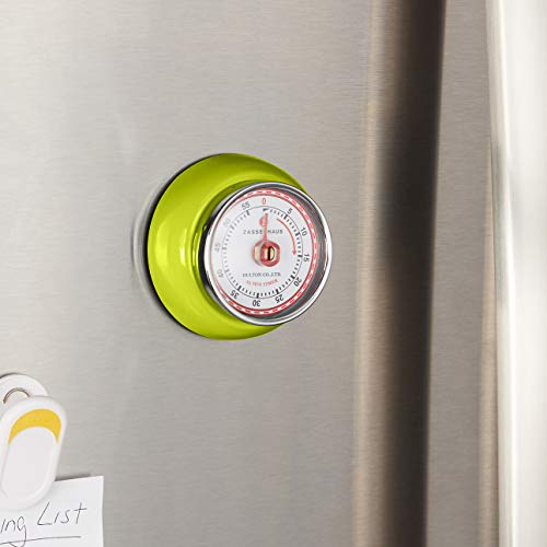 Magnetic Retro Kitchen Timer (Kiwi Green / 2.75 inch)