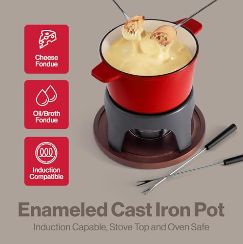 Sierra 11 Piece Cast Iron Fondue Set